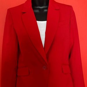 Red Blazer size small lined with a cute pattern